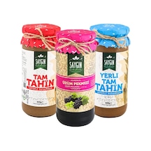 Saygın Yerli Tam Susam Tahin 500 G + Tam Susam Tahin 500 G + Üzüm Pekmezi 630 G