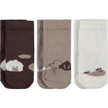 Civil Baby Karikatür Desen 3'lü 6- Bebek Erkek Çorap Set - Standart 6 Ay Standart