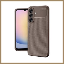 Bezos Samsung Galaxy A17 5g Uyumlu Auto Focus Karbon Kapak - Kahverengi 22
