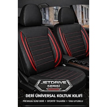 Peugeot 301 2012 Ve Sonrası Uyumlu Jetdrive Serisi Siyah Kırmızı Oto Koltuk Kılıfı Tam Set