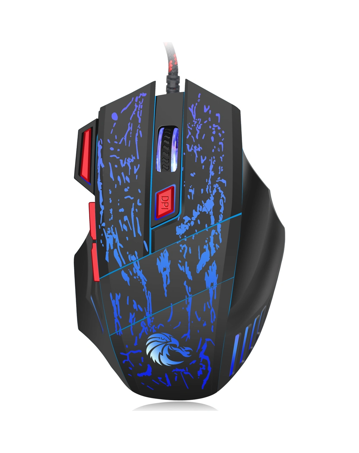 Sones Hxsj H300 7 Tuşlu Akan Su Çatlağı Renkli Işıklı Kablolu Oyun Faresi Diğer