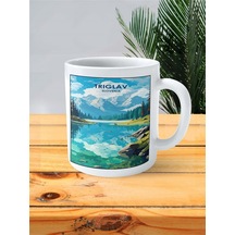 Triglav Baskılı Kupa Bardak Kişiye Özel Desen Çok Renkli