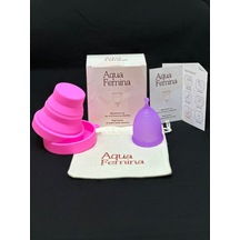 Aqua Femina Menstrual Cup Pembe + Sterilizer Glass