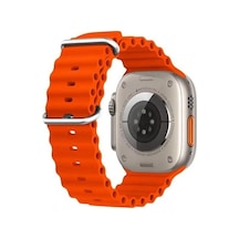 Apple Uyumlu  Watch 42mm 44mm 45mm 49mm 1/2/3/4/5/6/se/7/8/ultra Akıllı Saat Ocean Kordon Ve Kayışı Turuncu