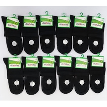 12 Adet Dündar Erkek Bambu Yarım Konç Dikişsiz Çorap 001