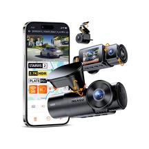 Vantrue N4s 3 Kanallı Araç Kamerası 2.7k+2.5k+1440p Ön Arka İç Mekan, Starvıs 2 Hdr Gece Görüşü, 5 Ghz Wifi Gps, 24 Saat Park İzleme G-sensörü, Gdpr Uyumlu, Sesli Komutlar, Arabalar İçin Maksimum 1 Tb Cpl İsteğe Bağlı