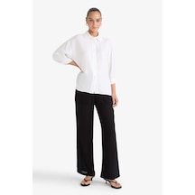 Defacto Relax Fit Beli Lastikli Uzun Twill Pantolon G0184ax25smbk81 Siyah