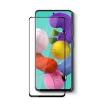 Samsung Galaxy Uyumlu A51 Siyah 5D Tam Kaplayan Ekran Koruyucu Cam