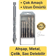 Elmas Premium Ahşap Metal Sac Demir Çelik Delebilen Çok Amaçlı Matkap Ucu Seti 5 Parça Kırılmaz