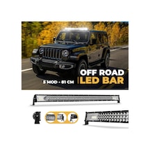 Off Road Led Bar 3 Sıra 81 Cm 405 Watt Beyaz Sarı 5 Mod