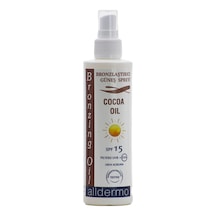 Alldermo Kakao Yağı Özlü SPF 15 Bronzlaştırıcı Güneş Spreyi 200 ML