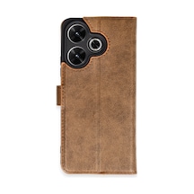 Xiaomi Redmi 13 4g Uyumlu Kılıf Trend S Plus Kapaklı Kılıf - Taba