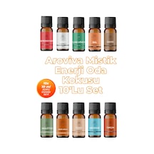 Mistik Enerji Esansiyel Uçucu Koku Yağı Buhurdanlık Yağı Difüzör Esansı 10'lu Set 10x10ml Karışık