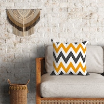 Zigzag Desenli Dekoratif Minder Kılıfı 60 x 60 cm