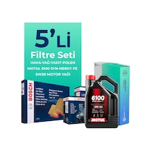 Bosch Volkswagen Passat 1.6 Dizel Filtre Bakım Seti Motul Motor Yağlı (2010-2014) 5 Li