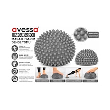 Avessa Msjb-20 Masajlı Yarım Denge Topu Gri