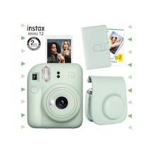 Fujifilm Instax Mini 12 Fotoğraf Makinesi + 20'li Film + Laporta Albüm + Deri Kılıf Yeşil