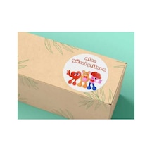 Nice Güzel Yıllara Sevimli Birthday Etiket Yuvarlak Mat Sticker Doğum Günü Serisi 4 Cm 40 Adet Çok Renkli