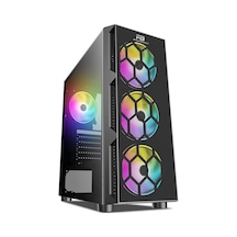 PowerBoost VK-D501M 650W 80+ USB 3.0 ATX Mesh Single Ring Rainbow Bilgisayar Kasası