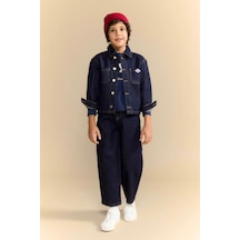Defacto Erkek Çocuk Barrel Fit Düz Paça Jean Pantolon G4381a826spbe278 Mavi-be278