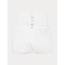 Marks & Spencer 5'li Supima:registered: Pamuklu Boxer Seti T14003900a Beyaz