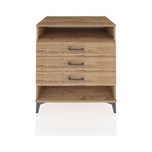 Kronos Şifonyer Tek Raflı 3 Çekmeceli 88x59x96 Çam-çam Çam