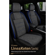 Renault Taliant 2021+ Uyumlu Lineaketen Serisi Ortopedik Füme Mavi Koltuk Kılıfı