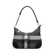 Silver & Polo Silver Polo Siyah - Siyah Ekose Kadın Omuz Çantası Sp1277