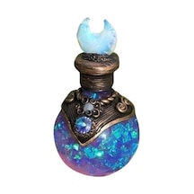 Novahub Mavi İksir Şişesi Büyüleyici Kristal İksir Ev İçin Hava Koşullarına Dayanıklı Reçine Sahte Dekor