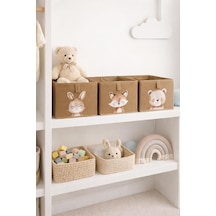 Tr Venita Home 3'lü Çocuk Odası Düzenleyici Saklama Kutusu, Dolap Içi Düzenleyici, Oyuncak Sepeti 26x36x19 Cm Genel