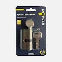 Doras Topuzlu Pirinç Barel 68mm Saten Bilyalı Mandallı Çift Tuzak