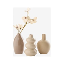 Vazo Marınersen Ø6xy10 Cm Beige 3adt/pkt Set Bej