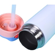 Çelik İçli Termos 360 Ml T.pembe Skm008 Açık Beyaz