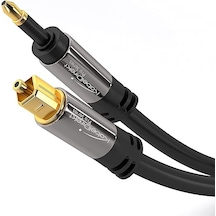 Evyora 1,5m Mini Toslınk Kablosu Dijital Ses Kablosu, Optik, Toslınk-mini Toslınk, Fiberoptik Kablo/lwl, Dijital Ses Sinyalini Televizyona/amplifikatöre/hi-fi Cihaza İletir, Siyah