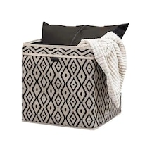 Bohe Raf Düzenleyici Organizer Kutu, Saklama Kutusu, 30 X 30 X 30 Cm Gri-beyaz