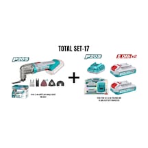 Total Set-17 Total Lı-ıon Akülü Çok Amaçlı Kesici+2li 2.0 Ah Akü Ve Şarj Aleti Seti