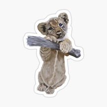 Renkli Aslan Araba Oto Sticker Yapıştırma Etiket 17Cm D3