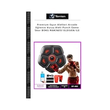 Premium Oyun Aletleri Arcade Eğlence Vuruş Aleti Punch Game Skor Boks Makinesi Eldiven İle