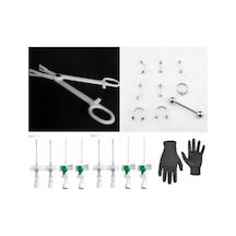 20 Parça Mini Pıercıng Set - Daneil Mario Piercing Set Beyaz
