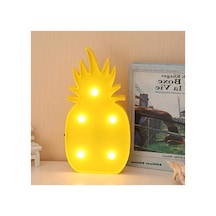 Ananas Şeklinde Led Gece Lambası - Eğlenceli Ve Loş Aydınlatma 10 Parça Siyah