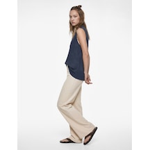 Koton Bisiklet Yaka Slim Fit Bürümcük Kolsuz Bluz Mavi 6sal30012ık Mavi Koton Bisiklet Yaka Slim Fit Bürümcük Kolsuz Bluz Mavi 6sal30012ık Mavi
