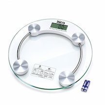 Go İthalat Dijital - Pilli Yuvarlak Banyo Baskül Terazi Tartı Lcd Ekran 180kg/0.1g 30x30cm İ11-026