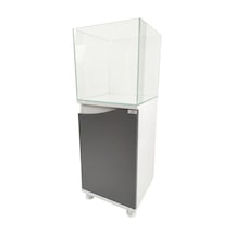Kanki Pet 40 Cm Ultra Clear Nano Flex Seri Mobilyalı Akvaryum Antrasit 64 L