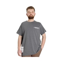 Mode Xl Büyük Beden Erkek T-Shirt Telepathıc 23132 Antramelanj 001