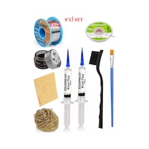 Lehimleme Seti 40 G 0,5 Mm Lehim Teli Cp-1515 Lehim Fitili Flux Lehim Toplama Çift Fırça Seti Tk211