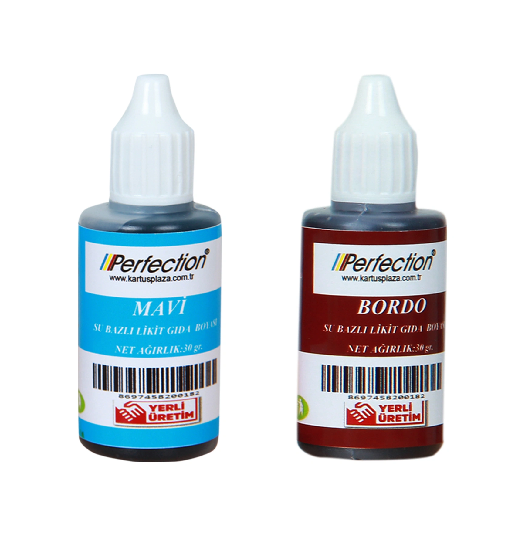 Perfection Chef 2'li Sıvı Su Bazlı Likit Gıda Boyası Bordo Mavi 2 X 30 Gr.