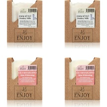 Suds Enjoy Doğal Eşek Sütlü Sabun 100 G 2'li + Cilt Beyazlatıcı Sabun 100 G 2'li