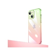 Apple Uyumlu iPhone 14 Parlak Renk Geçişli Kamera Korumalı Zore Senkron Kılıf-pembe-yeşil Pembe-Yeşil Pembe-yeşil