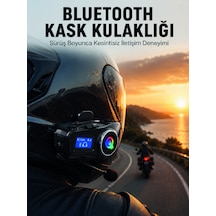 Su Geçirmez Bluetooth 5.3 Kask Kulaklığı 1000mah Bataryalı