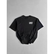 Erkek Baskılı T-shirt Kısa Kol Bisiklet Yaka Regular Fit Yazlık Tişört - Siyah
